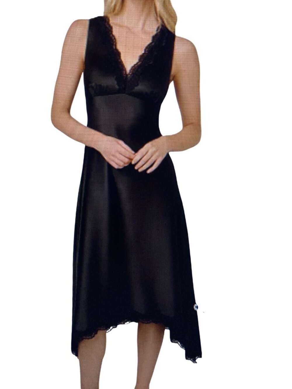 Adrianna by Adrianna Papell Women's Lace-Trim Satin Midi Dress 14 NWT